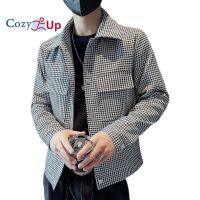 Cozy Up Men Bomber Jackets Long Sleeve Lapel Printed Polyester