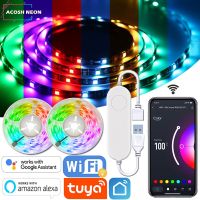 TUYA LED Strip Lights With Remote 5V 5M/16.4ft USB RGB LED Smart Wifi Flexible Tape Lights work with Alexa Google Assistant