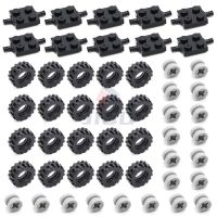 Hub Tire Double Wheels Holder Plate Building Blocks Kit Compatible Parts 4600 4624 3641 6014 87697 MOC Mini Car Bricks Kid Toys Building Sets