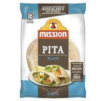 Mission Pita Plain 400g แผ่นแป้งพิต้า ขนาด 400 กรัม (0111)