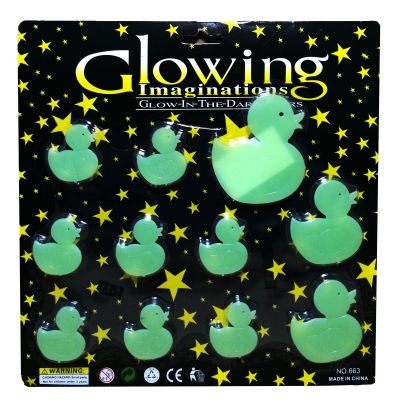 แผ่นติดผนังหรือเพดานเรืองแสงสำหรับเด็ก เป็ดน้อยในแอ่งน้ำ Glow in the Dark sticker for kids Duck in Lake