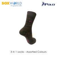 SoxWorld 3 in 1 Polo Haus Crew Socks Formal Socks Work Socks Sox World 25-3705