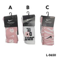 L-0650 Nike Chusioned Crew ถุงเท้าข้อสูง 3 คู่ dd