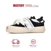 ✐✧✒ MISTERY รองเท้าผ้าใบพื้นนุ่ม รุ่น LIST สีดำ（MIS-675）