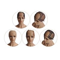 4*4 U Part Wig Cap Swiss Lace Cap For Making Wig With Adjustable Straps Dark Brown/Brown/Light Brown/Beige/Black Gluless Cap