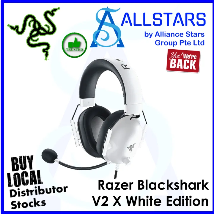 ALLSTARS : We are Back Promo) Razer Blackshark V2 X White Edition  Multi-Platform Wired eSports Headset /