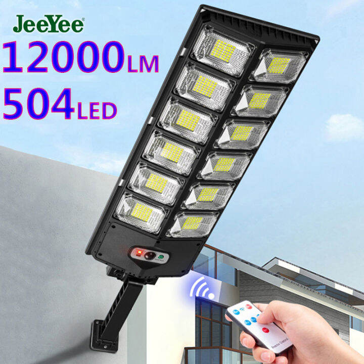 JeeYee Powerful Outdoor Solar Lights 12000 Lumens Lighting 504 LED