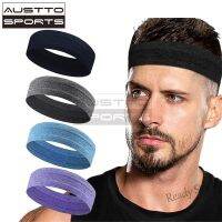 【Ready Stock】 ✠◄⊙ C18 Austto Sport Headbands for Women Men Anti-Slip Sweatbands for Yoga Gym Running Cycling Basketball