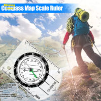 ShiningLove Multifunctional Outdoor Equipment Portable Compass Map Scale Ruler for Hiking Camping