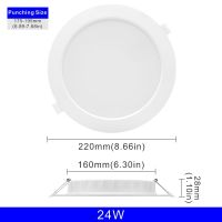 6ชิ้น/ล็อตไฟดาวน์ไลท์ Led 6W 9W 12W 18W 24W 220V ไฟติดเพดานสปอตไลท์ Led กลมแผงไฟดาวน์ไลท์ไฟติดเพดาน S