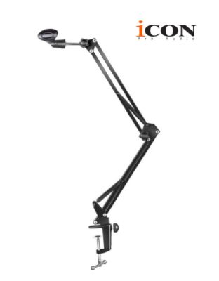 Icon MB-06 ขาตั้งไมค์ แบบหนีบขอบโต๊ะ พร้อมที่จับไมค์ ปรับสูงได้ 60 ซม. (Desk Mount Scissor Style Microphone Stand)