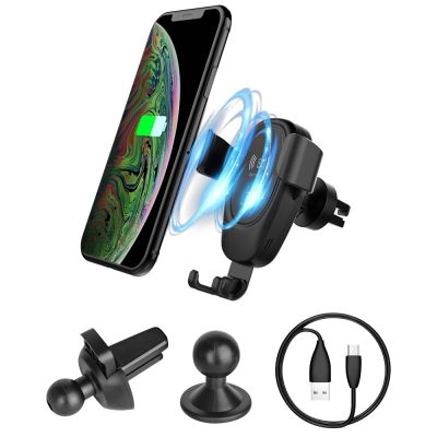 10W Car Wireless Fast Charging Bracket Mount Air Vent Gravity Mobile Phone Holder Quick Charger Clip Stand For iPhone Xiaomi