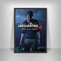 ศิลปะแห่ง Uncharted 4เกมท้ายขโมยโปสเตอร์ศิลปะภาพฝาผนังตกแต่งบ้านโปสเตอร์ผ้าใบพิมพ์ (ไร้กรอบ)