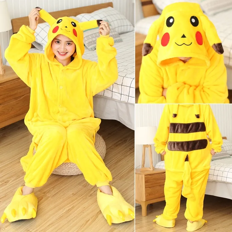 Kigurumi Stitch Pikachu Totoro Rã Panda Anime Cosplay Fantasias De Animais  Pijamas - Escorrega o Preço