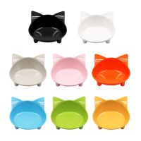 Round Cat Food Bowls Wear Resistant Melamine Pet Raised Stand Feeding Bowl Portable Durable Multipurpose Pet Feed Accessories