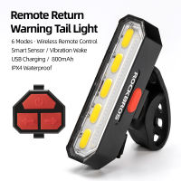 ROCKBROS Bicycle Rear Light Cycling USB Charge Flashlight Wireless Waterproof Remote Control Tail Light MTB Lamp Bike Accessory