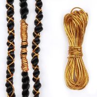 【CW】 5 Meters Dirty Wig Braided Gold Thread Hair Rope Children  39;s Thin Hip-hop Tie Styling