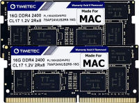 Timetec 32GB KIT(2x16GB) Compatible for Apple 2017 iMac (27-inch w/Retina 5K, 21.5-inch w/Retina 4K / Non-Retina 4K) DDR4 2400MHz PC4-19200 SODIMM MAC RAM Upgrade for iMac 18,1 / iMac 18,2 / iMac 18,3