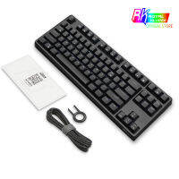 RK987 Mechanical Keyboard 87 Keys White LEDBacklight Tenkeyless Gaming Keyboard, USBWireless Bluetooth Keyboard GamingOffice