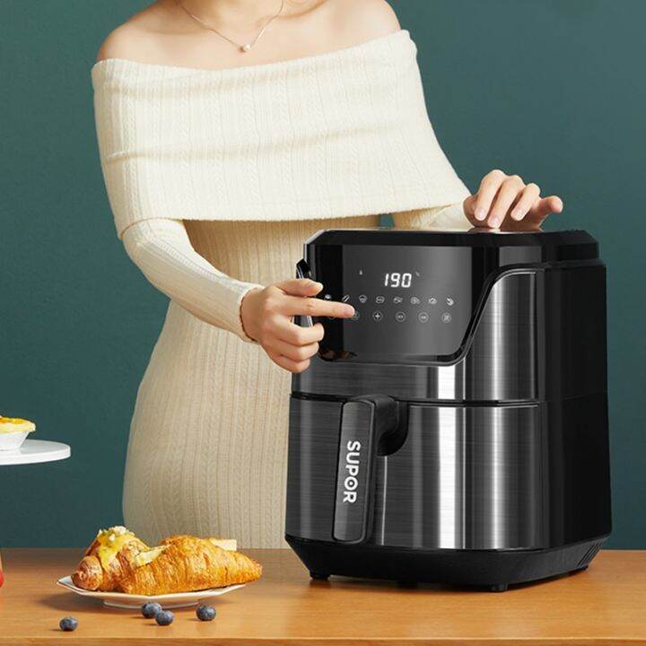 supor-steam-air-fryer-4-5l-multi-functional-intelligent-temperature-control-lcd-touch-screen-oil-free-air-fryer-electric-fryer