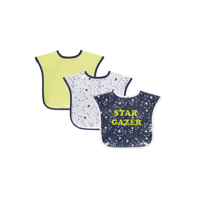 ผ้ากันเปื้อน mothercare space explorer oil cloth toddler bibs - 3 pack RA731