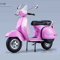 1/10 Vespa 125อัลลอยด์โมเดลรถจักรยานยนต์ Diecasts โลหะรถจักรยานยนต์คลาสสิกจำลองเสียงและแสงเด็ก