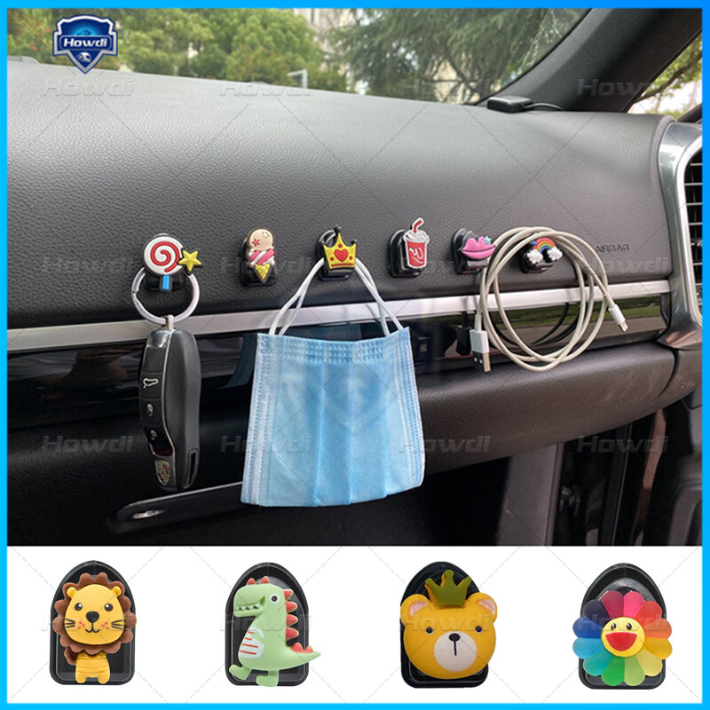 【Sedia Stock】car Cangkuk Kreatif Cute Sticky Kereta Pelbagai Fungsi Mini Cangkuk Kerusi Kereta Belakang Cangkuk