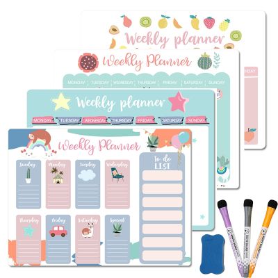Magnetic Weekly Monthly Planner Calendar Magnets Dry Erase Black Board Sadhu Whiteboard Markers for Notes Drawing Fridge Sticker