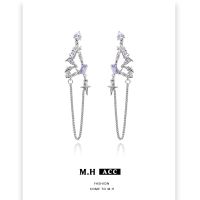 [COD] fairy zirconium butterfly love earrings female light luxury niche ins sweet cool tassel 925 high-end