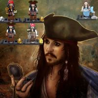 Pirates Of The Caribbean Jack Sparrow วันเกิดของขวัญการศึกษาของเล่นเด็ก DIY Building Blocks Minifigures อิฐภาพยนตร์