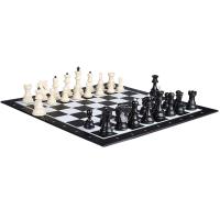 ชุดหมากรุกสากลมาตรฐาน German Knight Black &amp; White Chess Set (มีตัวหมากรุกให้เลือก 4 แบบ)