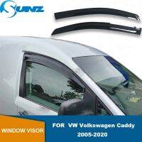 ที่บังแดดรถยนต์2ชิ้นสำหรับ VW แคดดี้โฟล์คสวาเกน2005-2021ที่บังแดดหน้าต่างกันน้ำฝนที่กำบังสไตล์รถ SUNZ