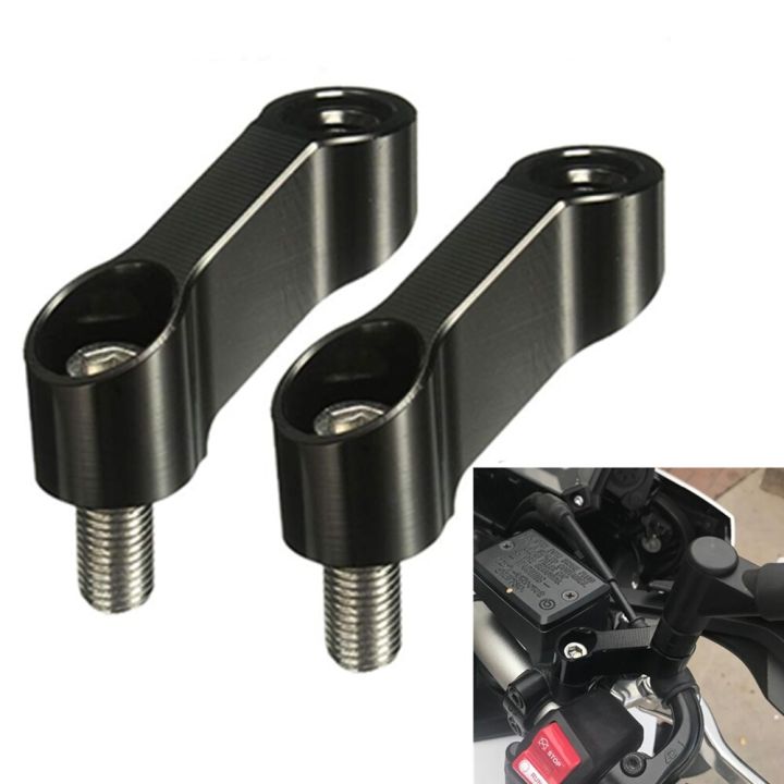 Motorcycle Rear View Mirrors Extension Riser Expanding Adapter Mirror ...