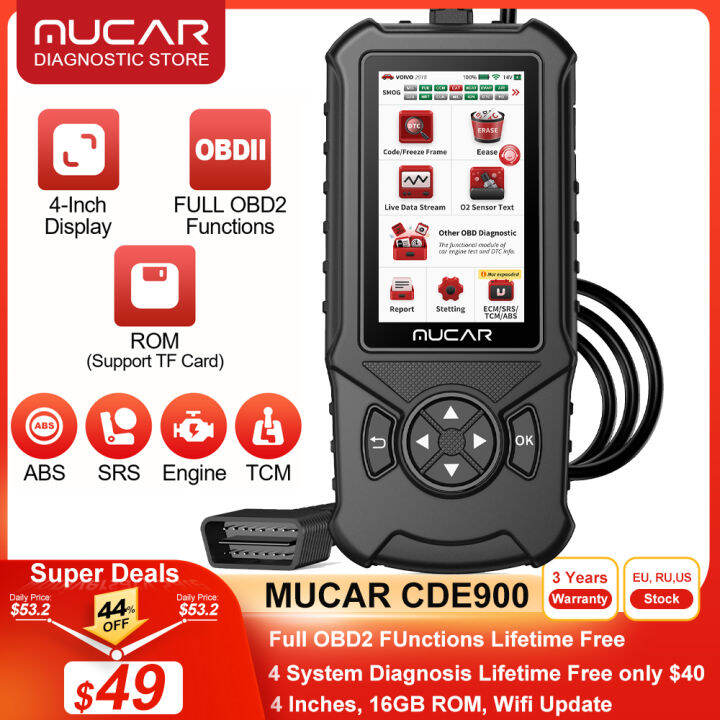 MUCAR CDE900 OBD2 Diagnostic Tool Auto Obd 2 Scanner ke Airbag ...