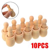 【YF】❖⊕♚  10Pcs Peg Unfinished Dolls Keepsake Wedding Wood Nesting Set