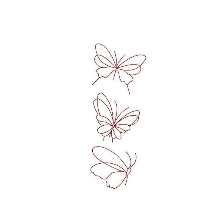 line-butterfly-tattoo-stickers-waterproof-female-long-lasting-high-end-collarbone-small-fresh-color-stickers-ins-simulation-tattoo