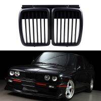 Front Grille Replacement for E30 3-Series M3 Front Hood Bumper Grill Matte Black 1982-1994