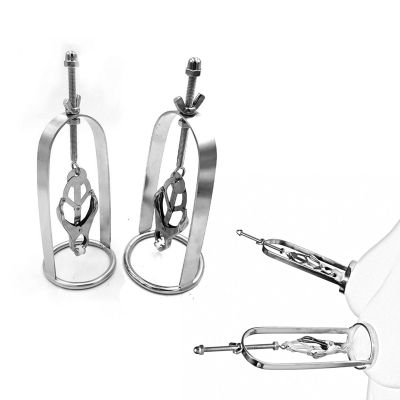 New Stainless Steel female play Clamps metal Nipple clips breast BDSM Adjustable toys Nipple Stretching Game.