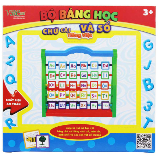 Đồ chơi bộ bảng học chữ cái và số tiếng việt - vbcare vbc-3282-2 - ảnh sản phẩm 1