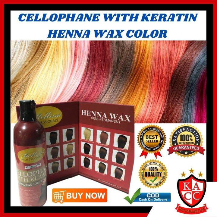 [KACC] MELLINA PROFESSIONALE CELLOPHANE WITH KERATIN HENNA WAX COLOR