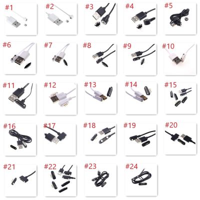 1 Set Magnetic Connector 2 3 4 5 6 Pin USB Cable Power Charge Data Male Female Spring Loaded Pogo Pin Strong Force