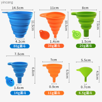 ขนาดเล็กพับเก็บพกพาได้กล้องส่องทางไกลแบบตรงกรวยซิลิโคน Corong Minyak เติมน้ำมันและราดน้ำห้องครัว Yincang