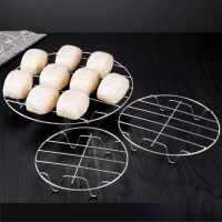 Air Fryer อุปกรณ์เสริม Baking Steaming Rack ผู้ถือบาร์บีคิวสแตนเลสฉนวนกันความร้อน Rack