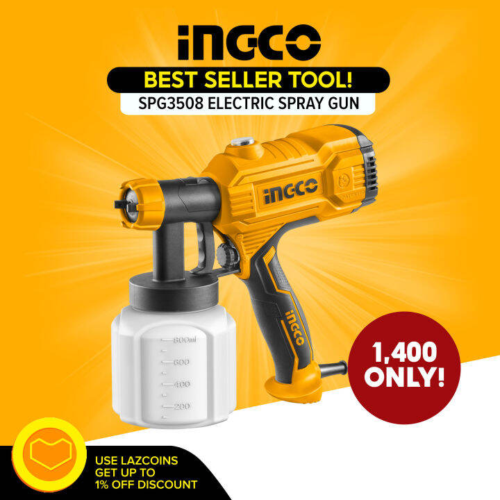 Ingco SPG3508 Industrial HVLP Electric Spray Paint Total Power 450W