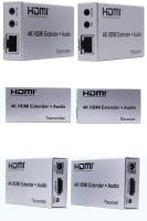 ชุดเครื่องส่งรับ HDMI ตัวต่อขยาย HDMI 4K 1080P 60ม. CAT6แมว5e RJ45แปลงสายเคเบิลอีเทอร์เน็ตพีซีไปยังทีวีแล็ปท็อป