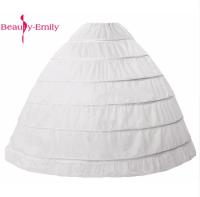 New BlackWhiteGreen 6 Hoops Petticoats for Wedding Dress Ball Gowns Crinoline underskirt saiote de noiva Six Hoop