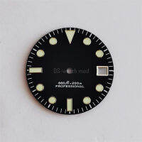 (ร้อน) กำมะหยี่สีดำ Dial ทอง Luminova สามเหลี่ยมดัชนีสำหรับหอยเป๋าฮื้อเต่า NH35 Skx007 Skx009 NH36 NO5เส้นผ่านศูนย์กลาง28.5มม. NH36