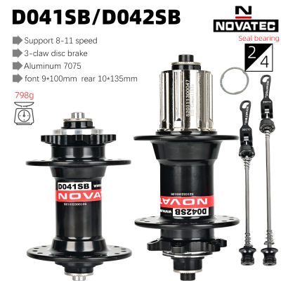 New Novatec 28H 32H 36H MTB hub D041SB D042SB Disc Card Brake Mountain Bike hubs Bicycle Bearing Hub 8 -11 Speed Red Black