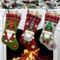 New Year 2023 Large Christmas Stockings Faceless Santa Gnome Doll Socks Xmas Candy Gift Bag Christmas Tree Pendant Home Decor