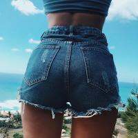 【hot】 2020 hot summer high waist denim cool slim short jeans wholesale price drop shipping